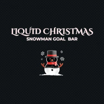 Christmas Liquid Goal Bar - Liquid Christmas Goal Bar - Snowman