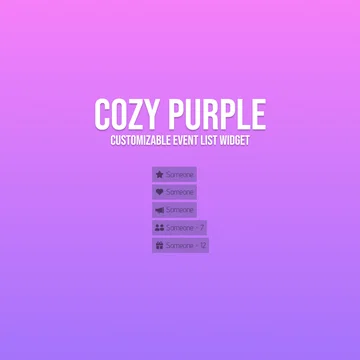 Essential Event List Widget - Cozy Purple