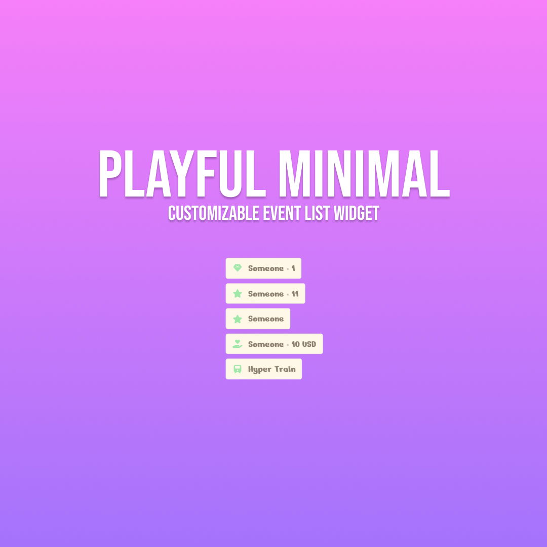 Essential Event List Widget - Playful Minimal