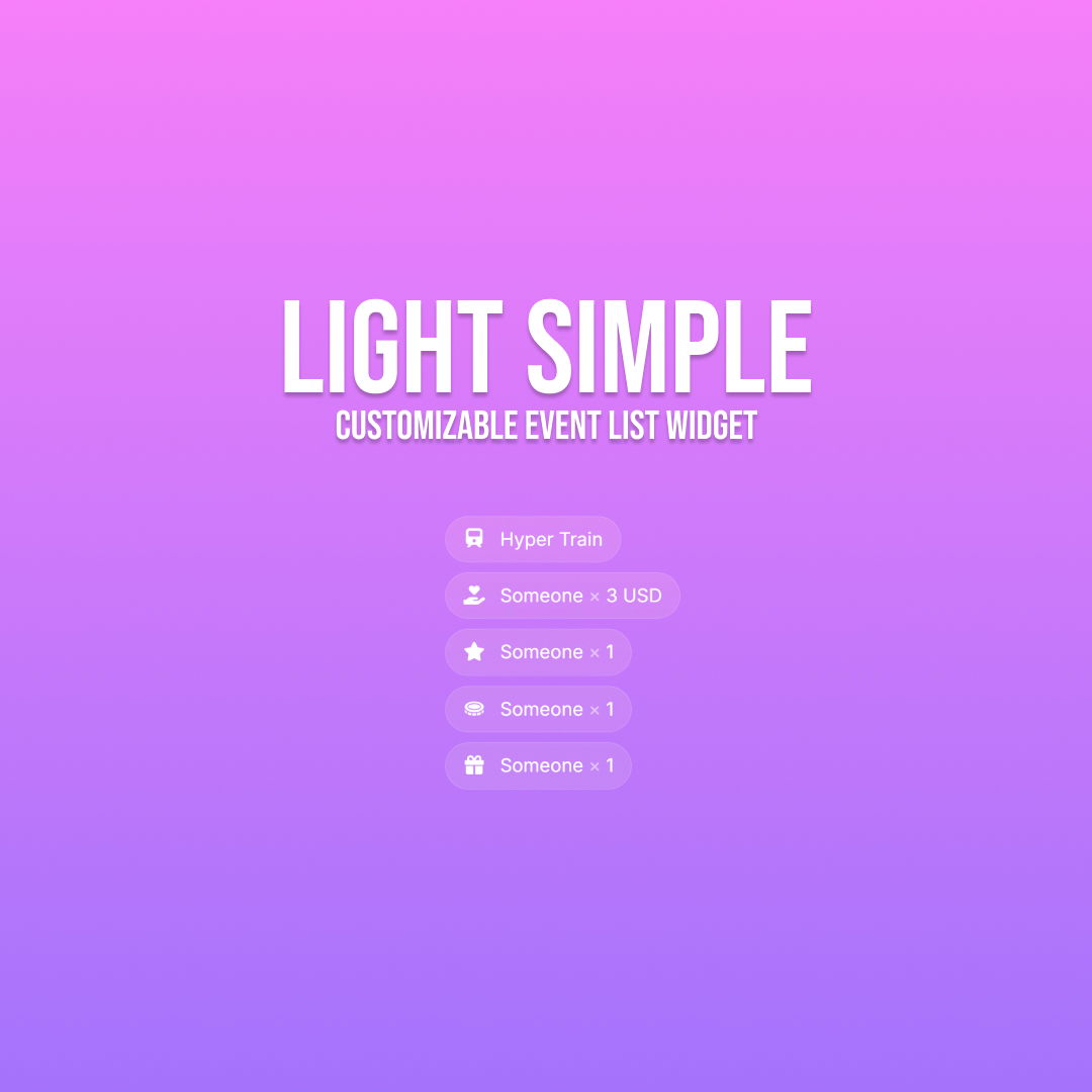 Essential Event List Widget - Light Simple