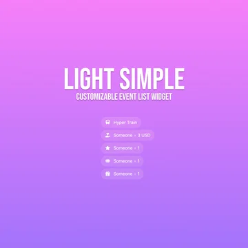 Essential Event List Widget - Light Simple