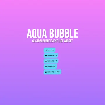 Essential Event List Widget - Aqua Bubble