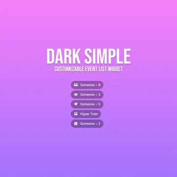 Essential Event List Widget - Dark Simple