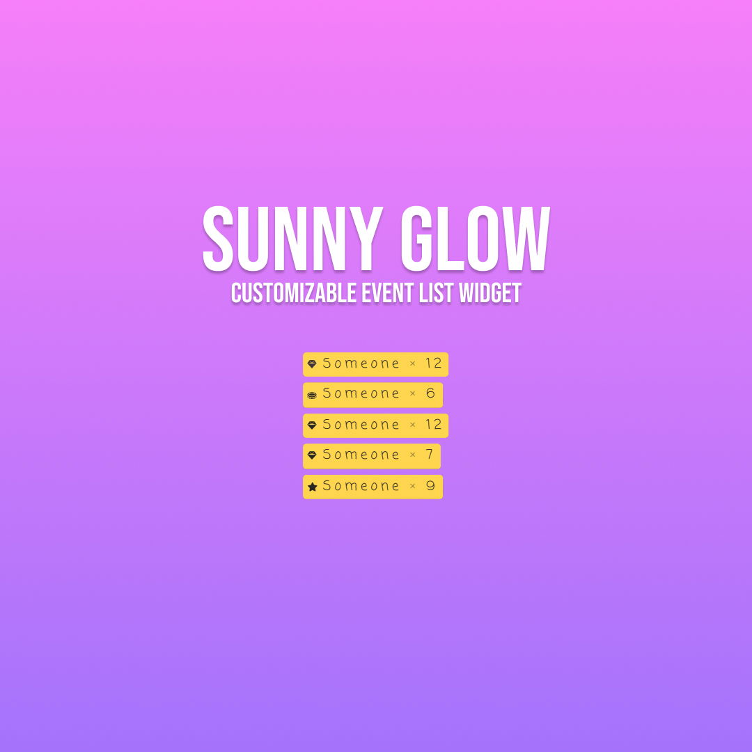 Essential Event List Widget - Sunny Glow