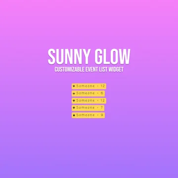 Essential Event List Widget - Sunny Glow