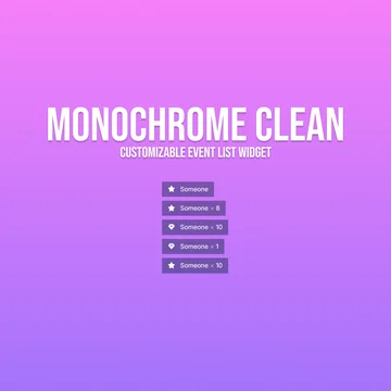 Essential Event List Widget - Monochrome Clean