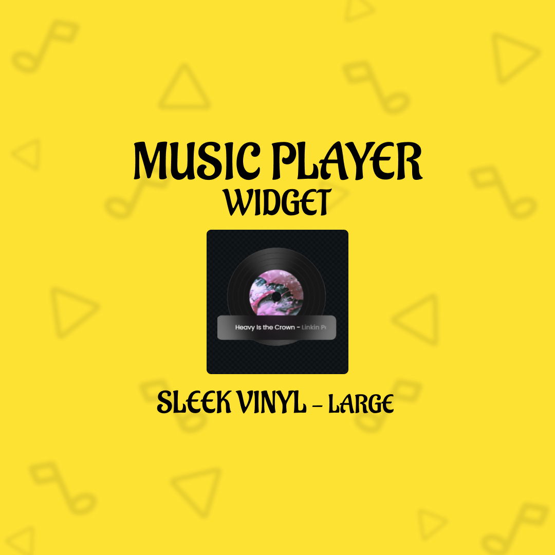 Vinyl Music Player Widget - Large - Sleek