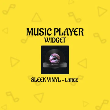 Vinyl Music Player Widget - Large - Sleek