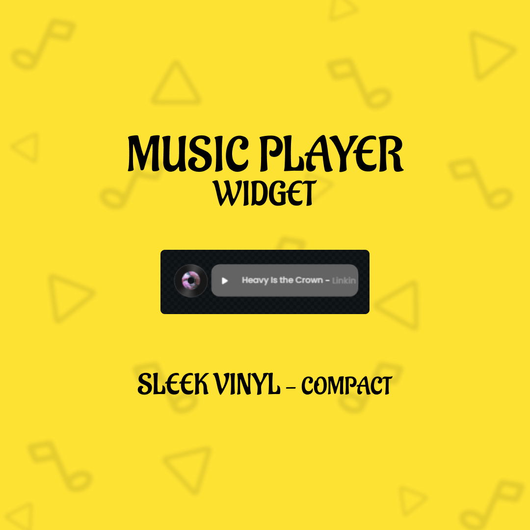 Vinyl Music Player Widget - Compact - Sleek