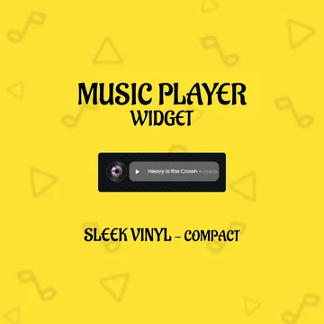 Vinyl Music Player Widget - Compact - Sleek