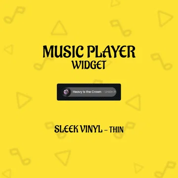 Vinyl Music Player Widget - Thin - Sleek