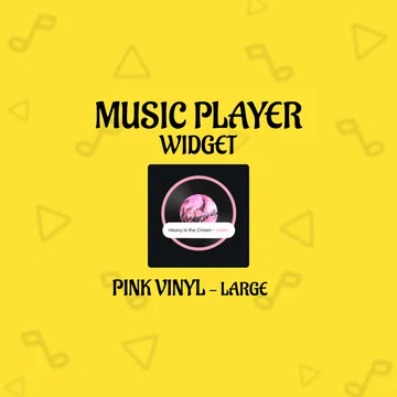 Vinyl Music Player Widget - Large - Pink