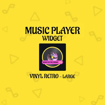 Vinyl Music Player Widget - Large - Retro