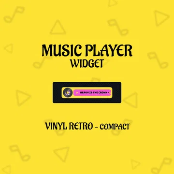 Vinyl Music Player Widget - Compact - Retro