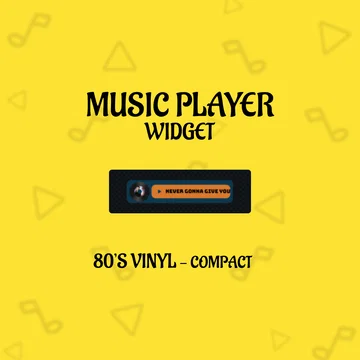 Vinyl Music Player Widget - Compact - 80s
