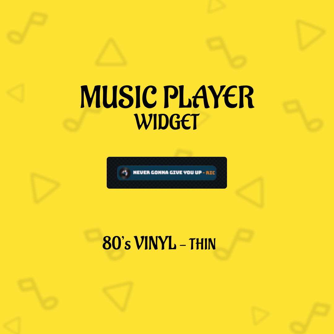 Vinyl Music Player Widget - Thin - 80s
