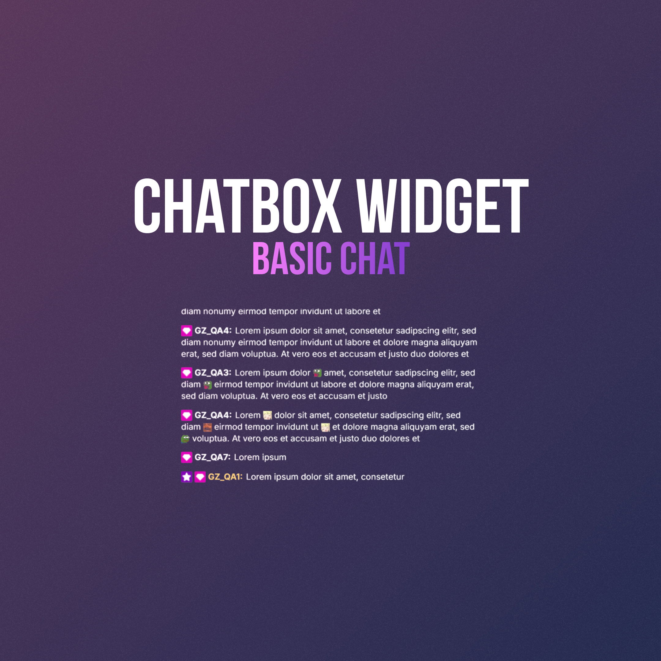 Chatbox Widget - Basic Chat