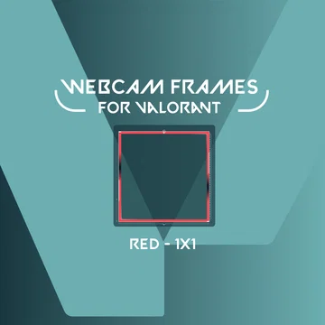Webcam Frame Widget for Valorant - Red - 1x1
