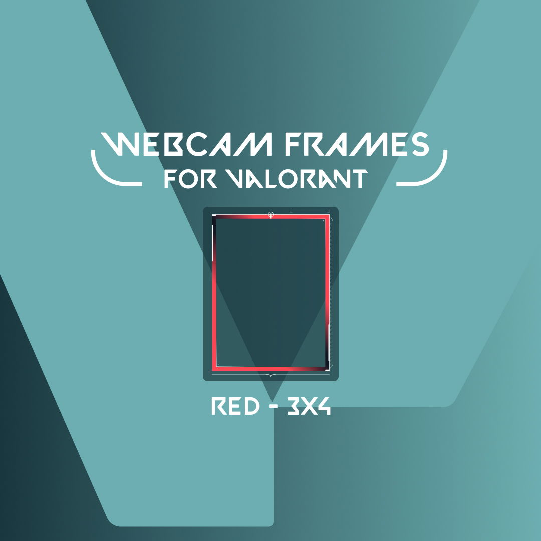 Webcam Frame Widget for Valorant - Red - 3x4