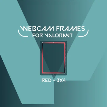 Webcam Frame Widget for Valorant - Red - 3x4