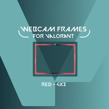 Webcam Frame Widget for Valorant - Red - 4x3