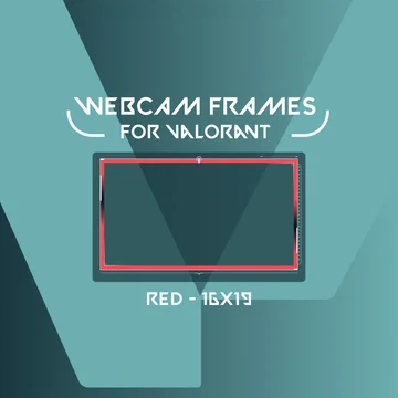 Webcam Frame Widget for Valorant - Red - 16x9