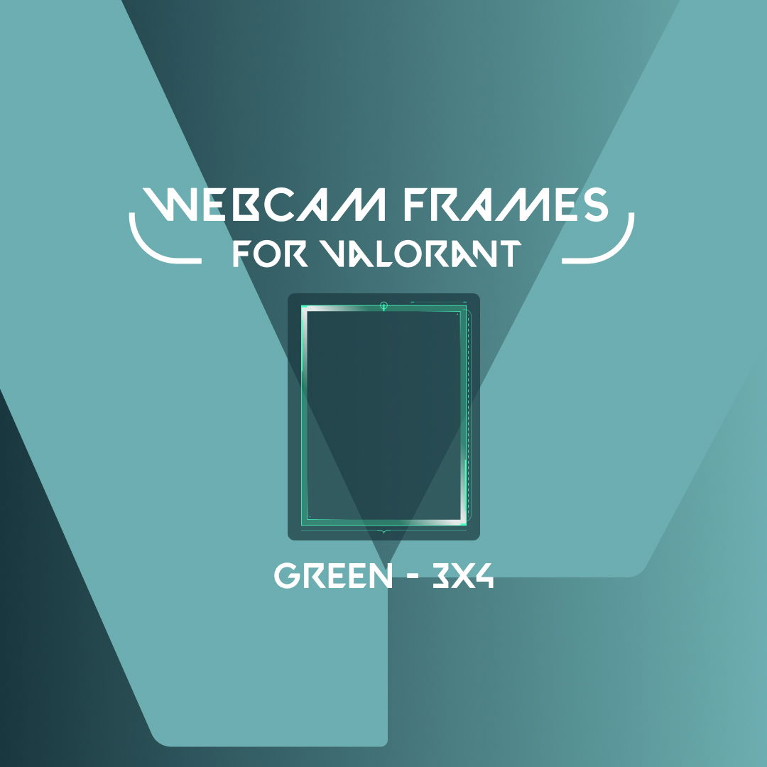 Webcam Frame Widget for Valorant - Green - 3x4