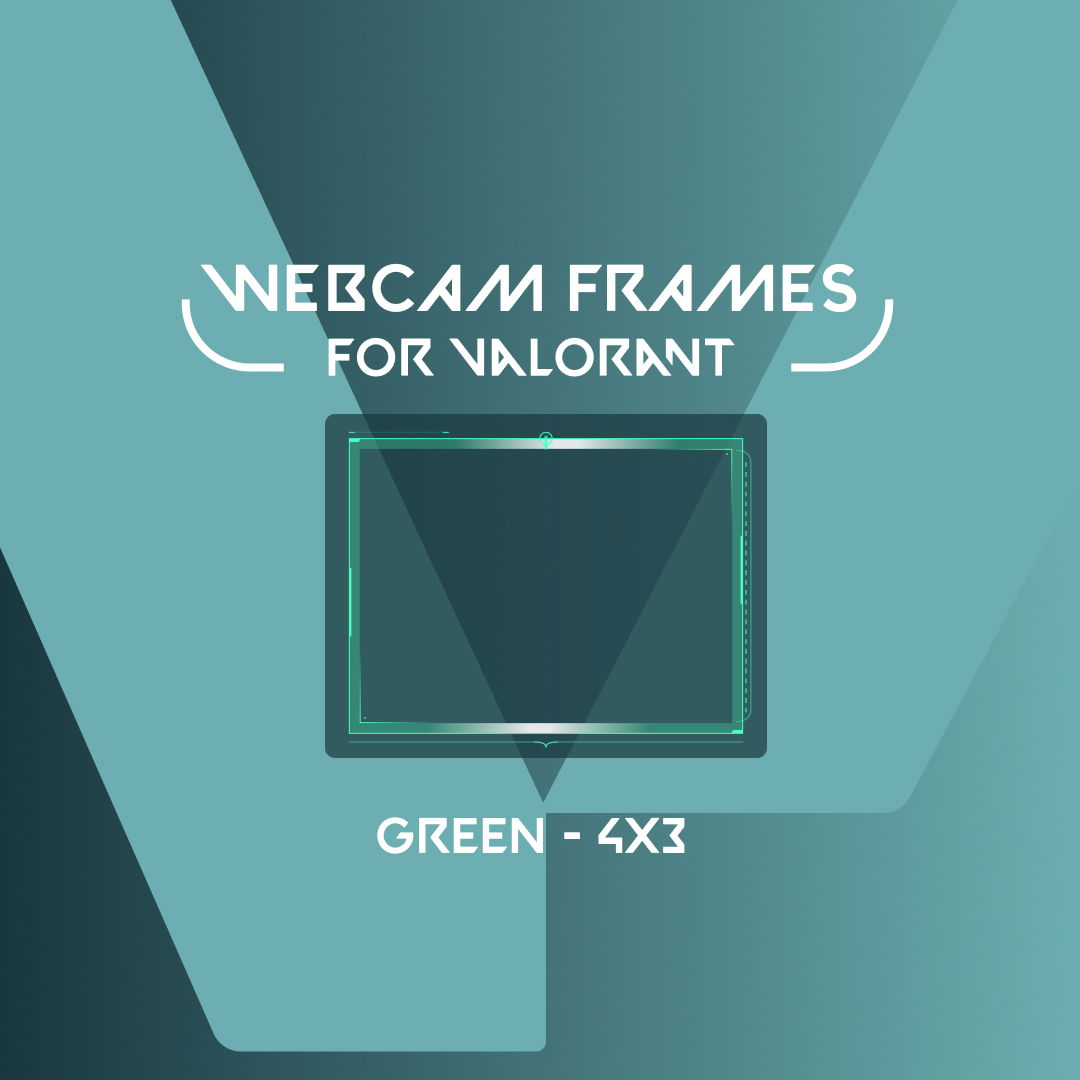 Webcam Frame Widget for Valorant - Green - 4x3