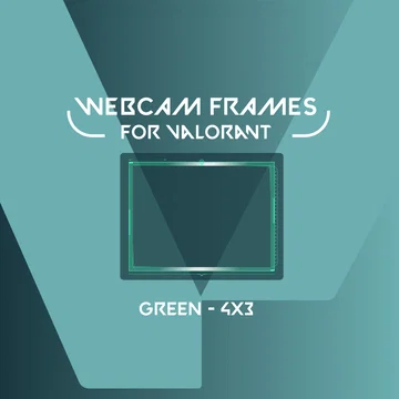 Webcam Frame Widget for Valorant - Green - 4x3