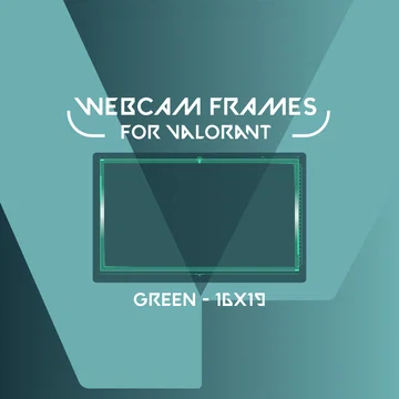 Webcam Frame Widget for Valorant - Green - 16x9