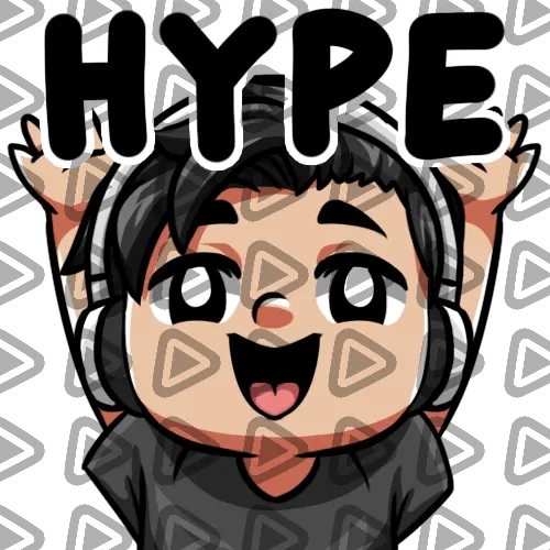 Streamer Male Black Haired - HYPE (Black) - Emote