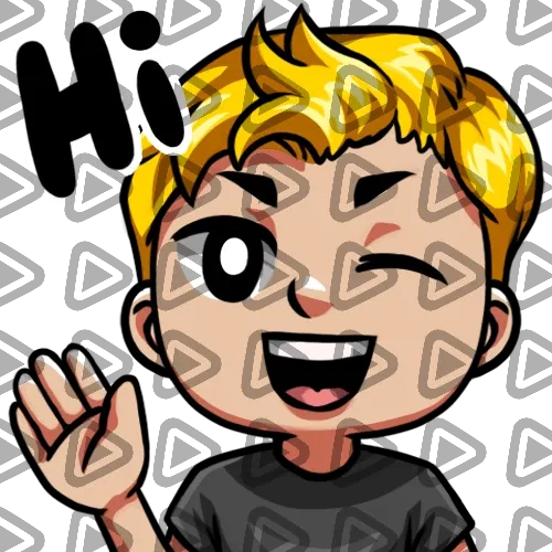 Streamer Male Blonde - HI (Black) - Emote