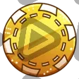 Golden Pokerchip - Channel Point Badge