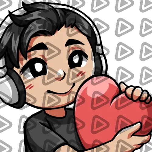 Streamer Male Black Haired - LOVE (Black) - Emote