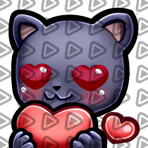 Cat Dark - LOVE - Emote