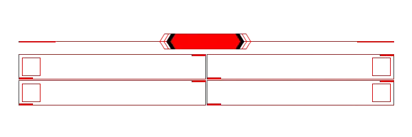 Minimal Red - Greenscreen 4 Panels