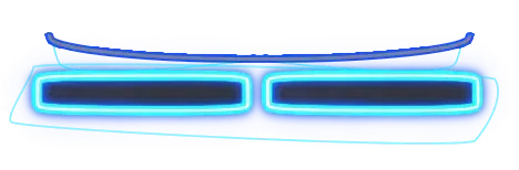 Neon Blue - Greenscreen 2 Panels