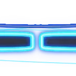 Neon Blue - Greenscreen 2 Panels