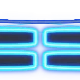 Neon Blue - Greenscreen 4 Panels