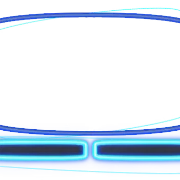 Neon Blue - Webcam 2 Panels