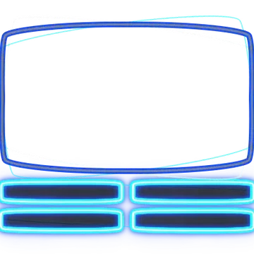 Neon Blue - Webcam 4 Panels