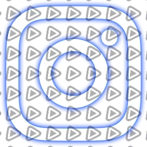 Neon Blue - Social Icon Instagram