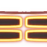 Neon Orange - Greenscreen 4 Panels