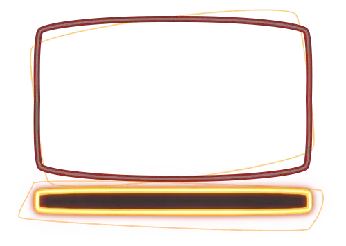 Neon Orange - Webcam 2 Panels