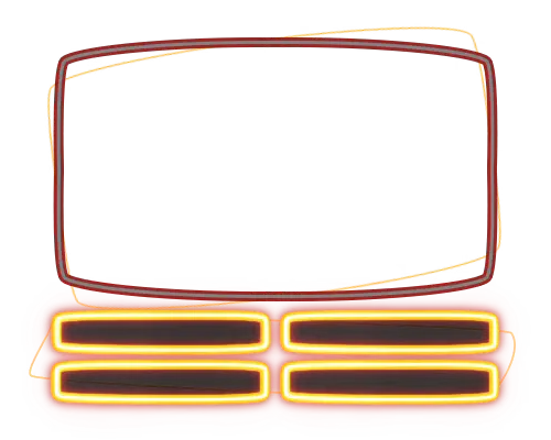 Neon Orange - Webcam 4 Panels