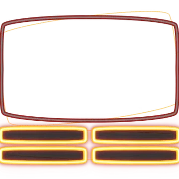 Neon Orange - Webcam 4 Panels