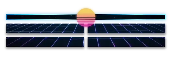 Synthwave - Greenscreen 4 Panels