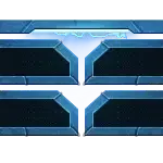 Unique Blue - Greenscreen 4 Panels