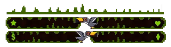 Pixel Jungle - Greenscreen 4 Panels