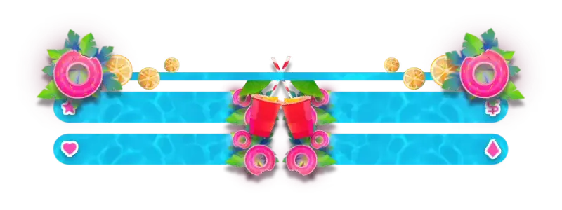 Pool-Party - Greenscreen 4 Panels